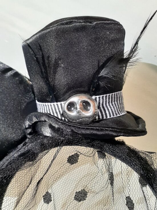 Disney Parks Jack Skellington Tophat veil Sally Bow Bride Groom Mickey Ears EUC main image 7